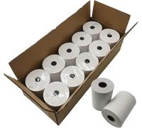 Lot de 20 rouleaux thermiques 80 mm x 80 mm x 12 mm pour terminal point de vente, imprimante EPOS, système de caisse - Sans BPA