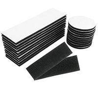 Lot de 20 rubans adhésifs double face très résistants, extra forts, crochets et boucles, plus de clous pour tissu, sol, murs, portes, plastique, métal, rectangulaires et ronds