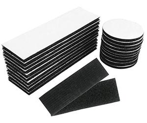 Lot de 20 rubans adhésifs double face très résistants, extra forts, crochets et boucles, plus de clous pour tissu, sol, murs, portes, plastique, métal, rectangulaires et ronds