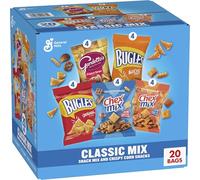 Lot de 20 sachets de variétés de collations classiques Bugles Original et Nacho, recette originale Gardetto, Chex Mix Traditional & Cheddar, 800 ml