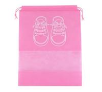 Lot de 20 Sacs à Chaussures Non tissés, étanches à la poussière, Sac de Voyage Portable avec Cordon de Serrage for Le Rangement des Chaussures(Pink,27x36cm)