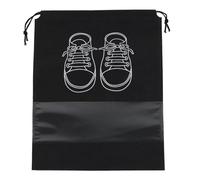 Lot de 20 Sacs à Chaussures Non tissés, étanches à la poussière, Sac de Voyage Portable avec Cordon de Serrage for Le Rangement des Chaussures(Black,32x44cm)