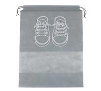 Lot de 20 Sacs à Chaussures Non tissés, étanches la poussière, Sac Voyage Portable avec Cordon Serrage for Le Rangement des pour Chaussures(Grey,27x36cm)