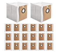 Lot de 20 sacs à poussière de rechange pour aspirateur Tapo RV20 Max Plus pour Tapo RV30 Max Plus pour RVA202 Robot Aspirateur Pièces de rechange Accessoires