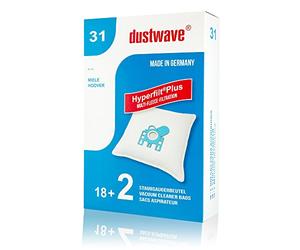 Lot de 20 sacs d'aspirateur Dustwave® - Compatibles avec les appareils Miele S 4 et S4241 - Fabriqués en Allemagne - Avec un micro-filtre