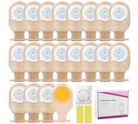 Lot de 20 sacs de colostomie, sacs de stomie drainables en une seule pièce pour colostomie, soins de stomie et colostomie, adaptés à la taille 20-65 mm