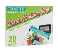 Lot de 20 sacs de cuisson vapeur pour micro-ondes, légumes, pommes de terre et viandes