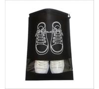 Lot de 20 Sacs de Rangement réutilisables for Chaussures, Non tissés, for Voyage, Gadgets Essentiels, étanches, Anti-poussière, Portables, Suspendus(Black,L 32x44cm)