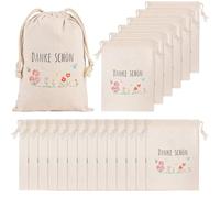 Lot de 20 sacs en tissu avec cordon de serrage - 15 x 10 cm - Pour remise de diplôme, baptême, anniversaire, mariage