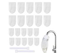 Lot de 20 sacs filtrants à eau universels résistants aux éclaboussures pour | Sac filtrant pour robinet d'évier de cuisine pour maison, salle de bain, salon, buanderie, restaurant, extérieur