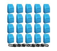 Lot de 20 sacs filtrants pour aspirateurs Stinger de 9 à 18 litres, MultiFit VF2000, Workshop WS01025F, Craftsman 9-38737, Husky et Bucket Head Shop Vac (avec 8 bandes de maintienne)