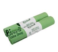 Lot de 20 sacs poubelle compostables avec guide de compostage 240 l