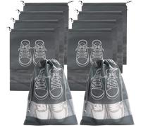 Lot de 20 Sacs Rangement for Chaussures, Non tissés, Portables, étanches, Transparents, à Suspendre pour Chaussures(Grey,M)