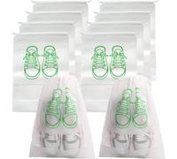 Lot de 20 Sacs Rangement Portables for Chaussures, Non tissés, imperméables, Transparents, à Suspendre pour Chaussures(White,32x44cm)