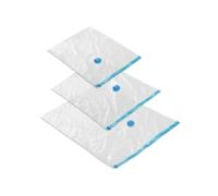 Lot de 20 sacs sous vide En 3 tailles vannes d'entrée et de sortie blanc transparent