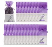 Lot de 20 Sacs vides Violets à la Lavande pour armoires, désodorisants, Pot-pourri, Sacs de Rangement parfumés répulsifs pour Placard, Chaussures de Voiture