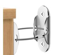 Lot de 20 sangles d'ancrage pour meubles en métal anti-basculement (acier inoxydable)