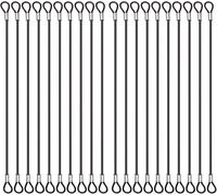 Lot de 20 sangles de sécurité en acier inoxydable avec revêtement compatible avec Gopro Hero toutes les éditions,appareils de la série de caméras d'action et autres équipements applicables,(Q1544)