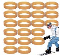 Lot de 20 sangles élastiques de fixation de frein de ski - 1,1 x 4,5 cm - Kit de réglage élastique pour sports de plein air et snowboard - Outil pratique pour une meilleure sécurité et plaisir