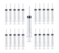 Lot de 20 seringues d'alimentation pour bébés et chatons avec pointe longue pour alimentation des petits animaux, applicateur d'huile ou de colle, laboratoires scientifiques industriels (12 ml, pointe