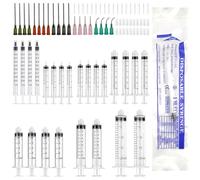 Lot de 20 seringues, seringues de 1 ml, 2 ml, 3 ml, 5 ml, 10 ml, 20 ml avec aiguilles pointues, seringues en plastique, applicateurs d'huile ou de colle pour mesurer et distribuer des liquides