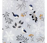 Lot de 20 serviettes Bl?tter et V ?gel hiver | bleu | Animaux | Noël | Décoration de table | Decoupage | Technique de serviettes 33 x 33 cm