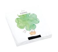 Lot de 20 serviettes Chat dans un trèfle - Trèfle - Bonheur - Animaux - Décoration de table - Découpage - Technique de serviette 33 x 33 cm