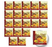 Lot de 20 serviettes de dîner d'Halloween, serviettes en papier, serviettes d'automne, serviettes en papier pour invité, serviettes en papier à main, serviettes de dîner, pour fête de Thanksgiving