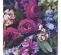 Lot de 20 serviettes de table - Bouquet de fleurs ppges - Pour le bricolage - Neutres - Intemporelles - Décoration de table - Découpage - Technique de serviette 33 x 33 cm