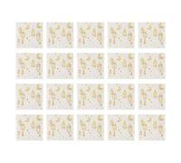 Lot de 20 serviettes de table de fête arabe décorées avec des accents dorés scintillants pour rassemblements joyeux du Ramadan
