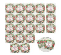 Lot de 20 serviettes de table décoratives pour invités - Motif couronne de Noël - Pour fêtes, déjeuner, dîner, cuisine, salle de bain - 33 x 33 cm - Rouge et vert