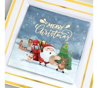 Lot de 20 serviettes de table double épaisseur avec Père Noël, renne, arbre du Père Noël, 33 x 33 cm, thème des vacances, inspiration classique (Merry Christmas B)