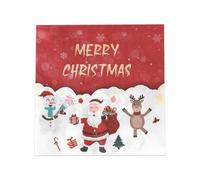 Lot de 20 serviettes de table double épaisseur avec Père Noël, renne, arbre du Père Noël, 33 x 33 cm, thème des vacances, inspiration classique (Merry Christmas A)