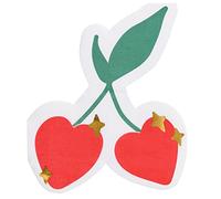 Lot de 20 serviettes de table en forme de cerise rouge pour la Saint-Valentin ou les adultes