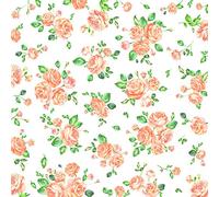 Lot de 20 serviettes de table en forme de pétales de rose abricot/fleurs/vintage 33 x 33 cm