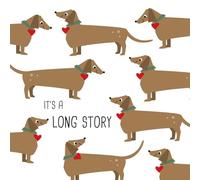 Lot de 20 Serviettes de Table en Papier avec Motifs Animaux - Longue Histoire avec Teckel - Idéales pour le Découpage et la Technique des Serviettes - 33 x 33 cm