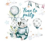 Lot de 20 serviettes de table en papier uni, Time to Party 33 x 33 cm