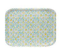 Lot de 20 serviettes de table marocaines géométriques bleues | Serviettes audacieuses et recyclables pour découpage, vaisselle de fête jetable et écologique pour l'été, anniversaire