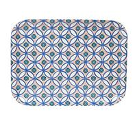 Lot de 20 serviettes de table marocaines géométriques bleues | Serviettes audacieuses et recyclables pour découpage, vaisselle de fête jetable et écologique pour l'été, anniversaire