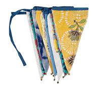 Lot de 20 serviettes de table marocaines géométriques bleues | Serviettes audacieuses et recyclables pour découpage, vaisselle de fête jetable et écologique pour l'été, anniversaire