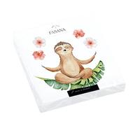 Lot de 20 serviettes de table Motif paresseux lors d'un exercice de yoga 33 x 33 cm