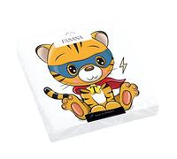 Lot de 20 serviettes de table Motif tigre en super-héros 33 x 33 cm