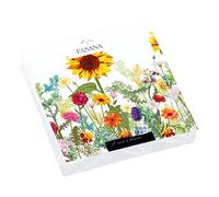 Lot de 20 serviettes de table Motif tournesol dans prairie fleurie - Décoration de table - Découpage - Technique de serviette 33 x 33 cm