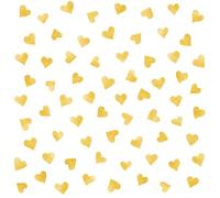 Lot de 20 serviettes de table pour mariage et amour - Cœurs dorés dispersés - Serviettes en papier avec motif - Convient également pour le découpage et la technique des serviettes 33 x 33 cm