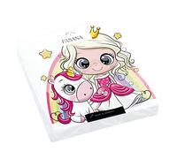 Lot de 20 serviettes de table Princesse et licorne de style dessin animé - Décoration de table - Découpage - Technique de serviette - 33 x 33 cm