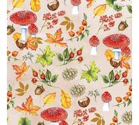 Lot de 20 serviettes de table tout de l'automne | Champignons | Feuilles | N?sse | Fr?chte | Décoration de table 33 x 33 cm