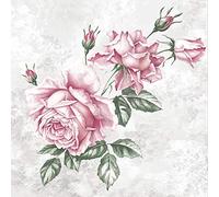 Lot de 20 serviettes de table Wundersch?ne Roses - Fleurs - Vintage - Découpage 33 x 33 cm