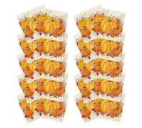 Lot de 20 serviettes d'Halloween - Feuilles d'érable de citrouille - Décoratives et absorbantes - Serviettes en papier festives pour les fêtes - Pour anniversaire, mariage, fête à la maison dans la