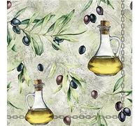 Lot de 20 serviettes d'olives noires sur feuilles | huile d'olive | nourriture | méditerranéenne | décoration de table | découpage | technique de serviette 33 x 33 cm