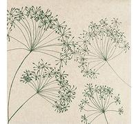 Lot de 20 serviettes Eco Line durables en papier recyclé 100 % naturel doux | fleurs | taille | printemps | été | décoration de table 33 x 33 cm